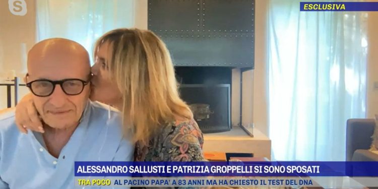 Patrizia Groppelli e Alessandro Sallusti a Pomerggio 5