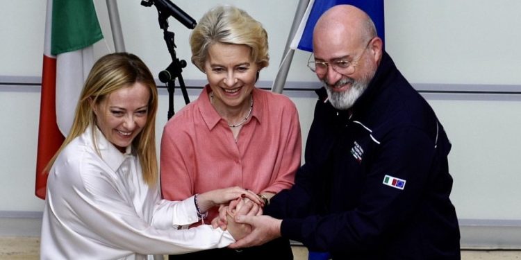 Meloni, Von der Leyen, Bonaccini