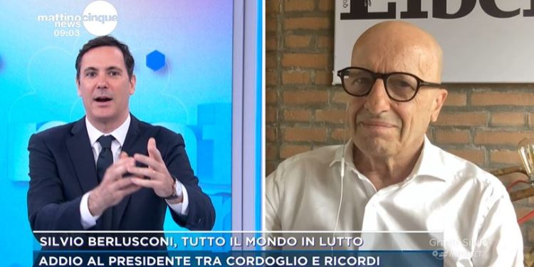 Alessandro Sallusti su Berlusconi a Mattino 5