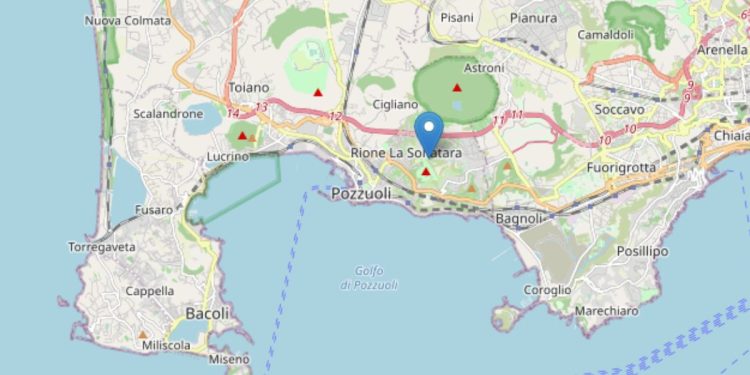 Terremoto oggi ai Campi Flegrei di Napoli, M 2.9 (Ingv)