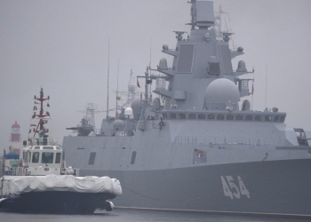 Nave russa Admiral Gorshkov (Foto: 2019, LaPresse)