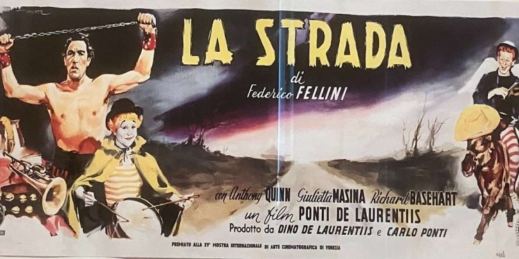 La locandina del film "La strada" (1954)