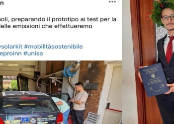 Auto esplosa a Napoli, a dx il tirocinante Fulvio Filace