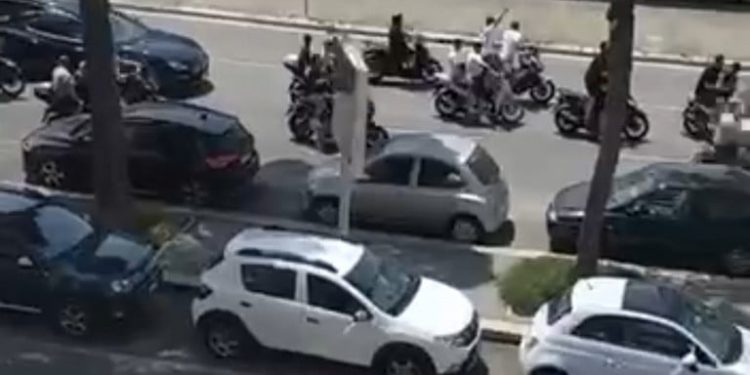 Il funerale del 27enne motociclista di Bari (screen da Youtube)