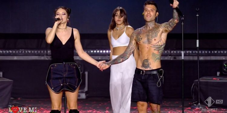 Fedez, Francesca Michielin e Giulia Stabile a Love Mi 2023 (Foto: Web)