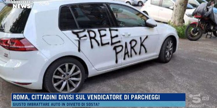 Roma, il giustiziere dei parcheggi "free park" (Morning News)