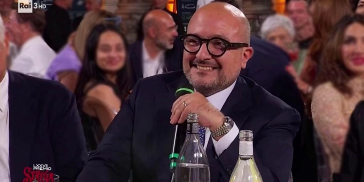 Il ministro Sangiuliano al Premio Strega, screen Rai