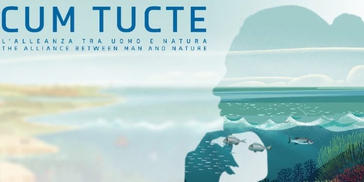 Locandina della mostra "Cum Tucte" in occasione del Meeting di Rimini (Fondazione Lombardia per l’Ambiente, 2023)