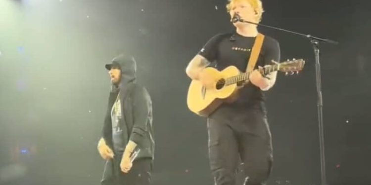 Eminem ed Ed Sheeran, screen da Instagram