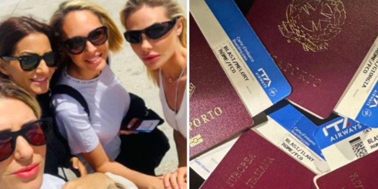 Ilary Blasi in vacanza con le sorelle