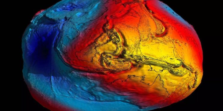 Il buco gravitazionale dell'Oceano Indiano (Twitter)