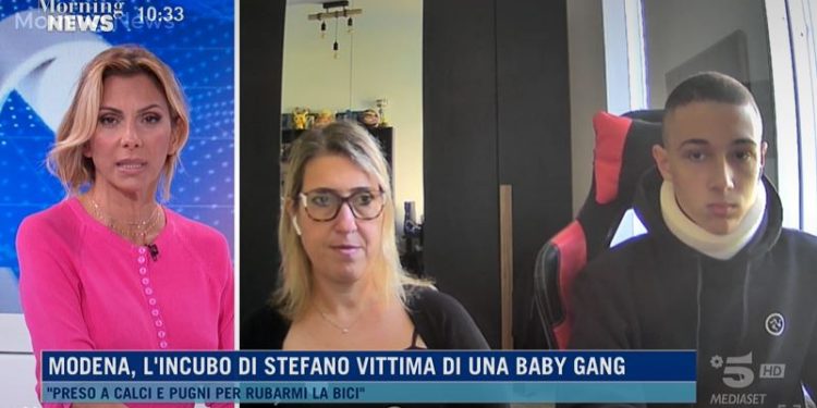 Stefano, vittima di baby gang a Morning News