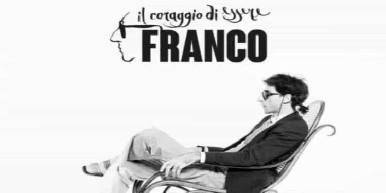 La locandina del docu-film su Franco Battiato (Foto web)