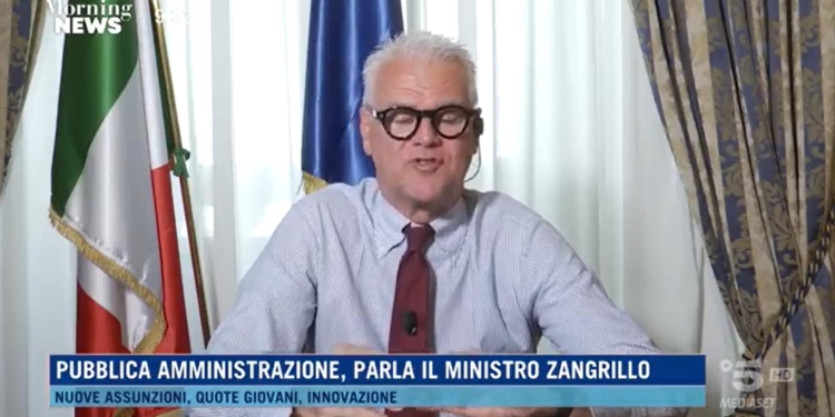 Il ministro Paolo Zangrillo a Morning News