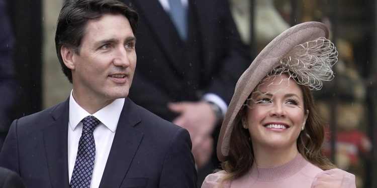 Justin Trudeau e la moglie Sophie Grégoire (Foto: 2023, LaPresse)