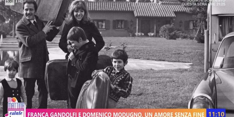 Franca Gandolfi, moglie di Domenico Modugno, a Uno Mattina Estate