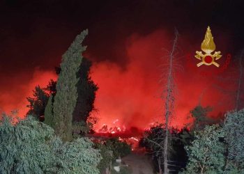 Incendio in Sardegna (foto dei Vigili del fuoco)