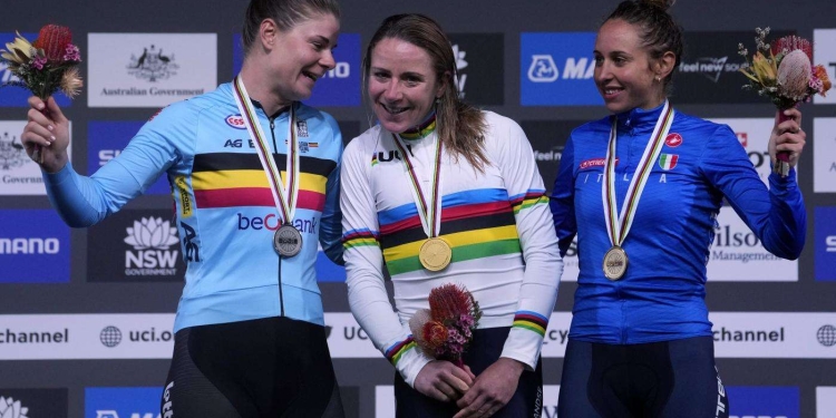 podio Mondiali ciclismo donne