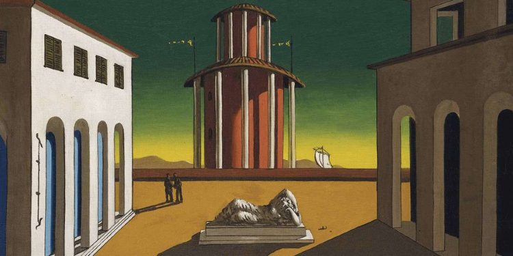 Giorgio De Chirico, Piazza d'Italia con Arianna (1948)