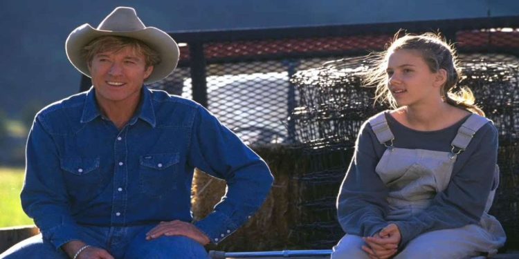 Robert Redford con una piccola Scarlett Johansson, in una scena del film (Foto web)