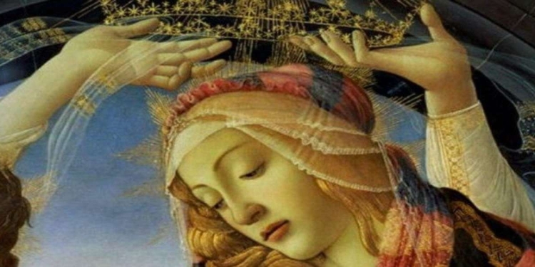 Madonna dei Magnificat (particolare), di Sandro Botticelli