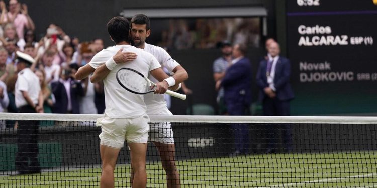 Diretta Alcaraz Djokovic, finale Atp Wta Cincinnati 2023 (Foto LaPresse)