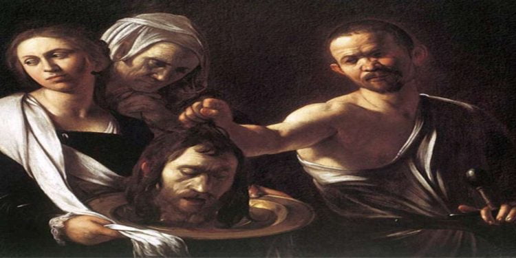 Salomè con la testa di Giovanni Battista - Caravaggio (Foto web)