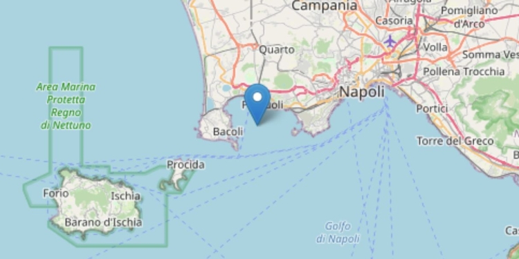 Terremoto oggi ai Campi Flegrei, Napoli, di magnitudo 2.6 (INGV)