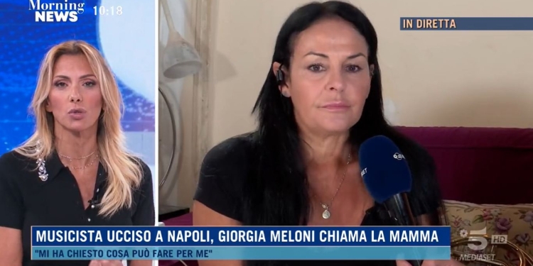 La mamma del 24enne musicista ucciso a Napoli a Morning News