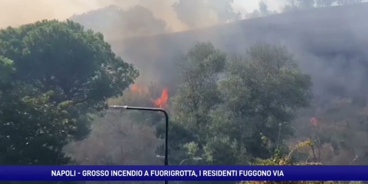 Incendio Napoli, screen Youtube