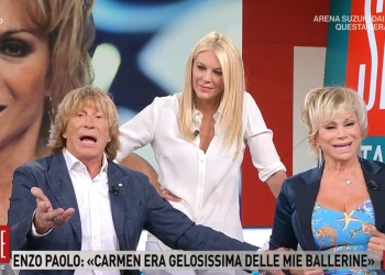 Enzo Paolo Turchi e Carmen Russo a Storie Italiane