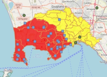 Eruzione ai Campi Flegrei: le due aree di rischio per l'evacuazione (Sito Protezione Civile)