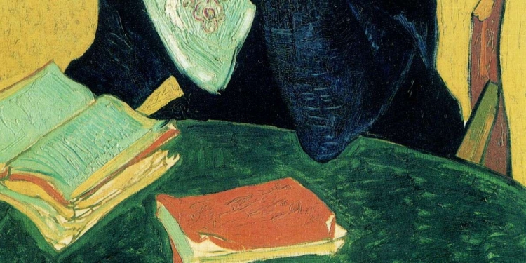 Vincent Van Gogh, L'Arlesienne (1888, particolare)