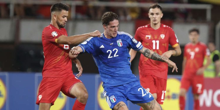 Nicolò Zaniolo durante Macedonia del Nord Italia (Foto LaPresse)