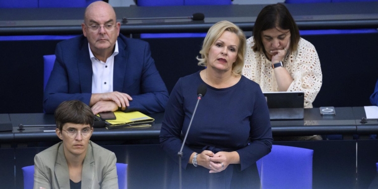 Nancy Faeser, ministra dell'Interno del governo federale in Germania (Foto: 2023, LaPresse)