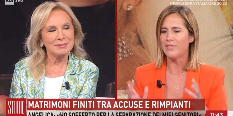 Rosanna Lambertucci e la figlia Angelica a Storie Italiane