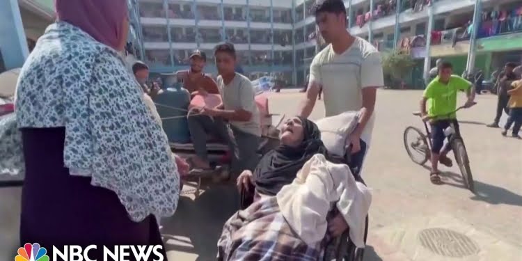 Ospedale Gaza bombardato, screen da Youtube