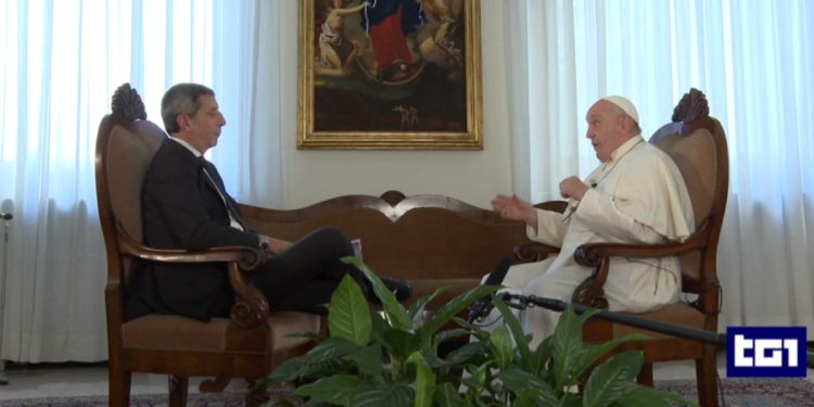 intervista Tg1 papa Francesco