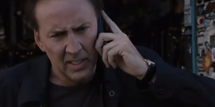 Nicholas Cage nel film in prima serata su Italia 1 (Screenshot)