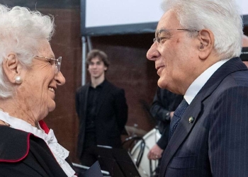 La sen. Liliana Segre con il presidente della Repubblica Sergio Mattarella (LaPresse)