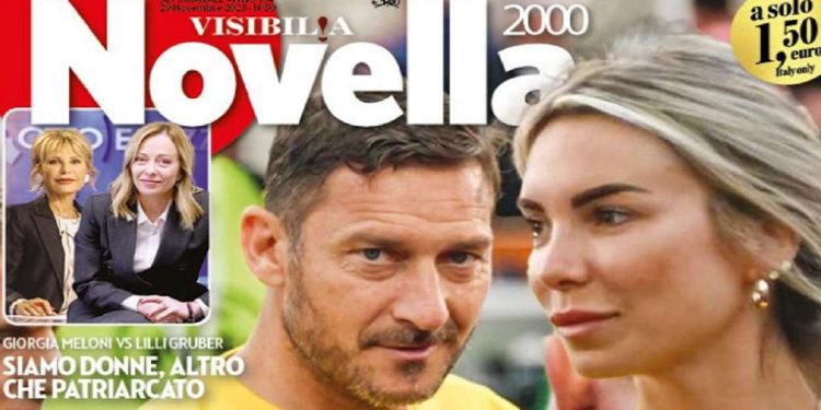 Francesco Totti e Noemi Bocchi, cover Novella 2000