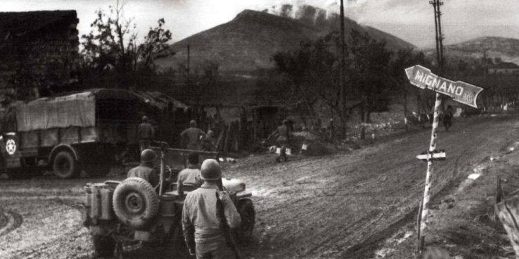 Una indicazione per Mignano Monte Lungo (Caserta), nel 1943 (foto dal web)