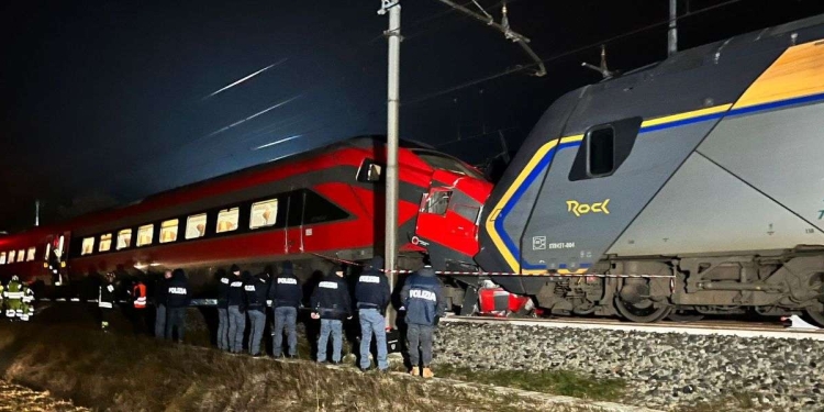 L'incidente ferroviario a Faenza (Twitter)