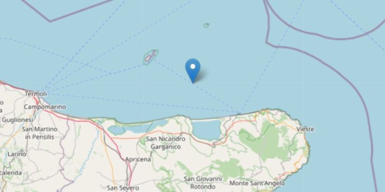 Terremoto oggi nella Costa Garganica, a Foggia (INGV)