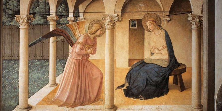 Beato Angelico, Annunciazione, Convento di San Marco a Firenze (1440-50)