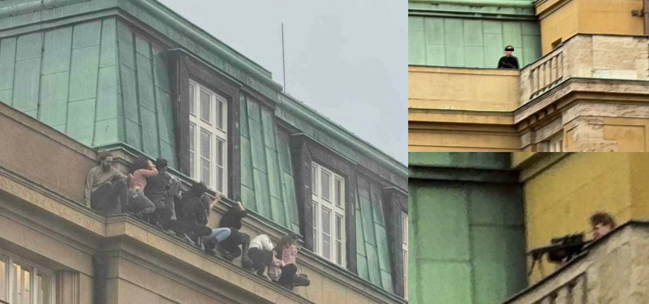 Sparatoria all'università di Praga: studenti nascosti e il killer appostato sui tetti (Twitter)
