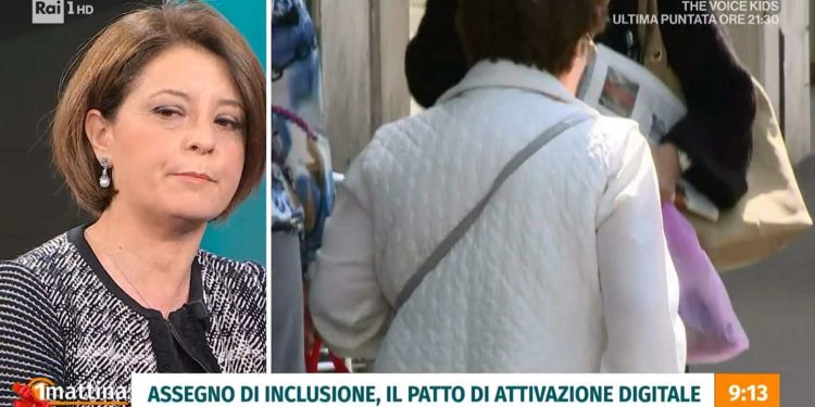 Maria Candemi e l'Assegno di inclusione (Uno Mattina)