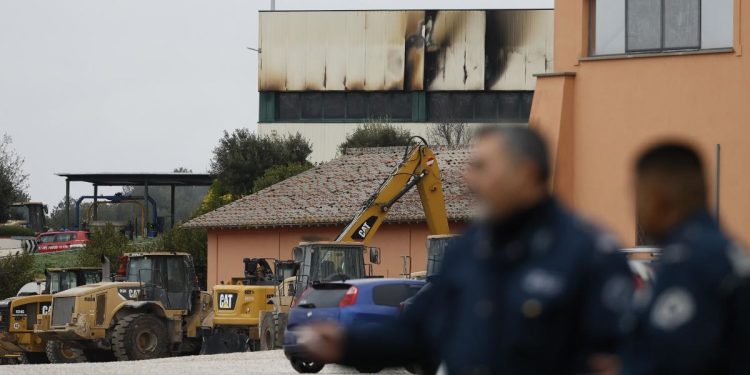 Incendio al TMB di Malagrotta (Foto: 2023, LaPresse)