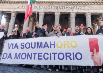 Flash mob Lega contro Soumahoro