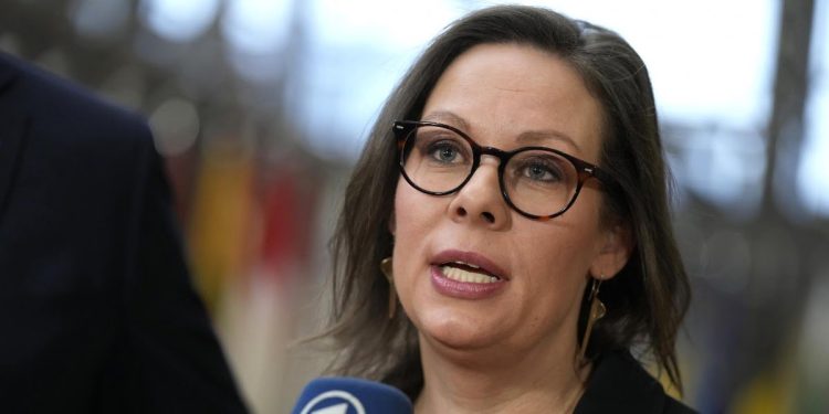 Maria Malmer Stenergard, ministra svedese per la Migrazione (Foto: 2023, LaPresse)